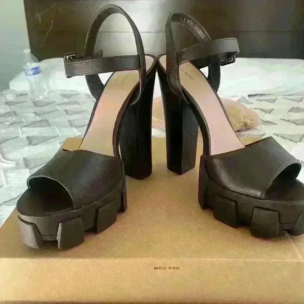 ALDO Brown Platform Sandals